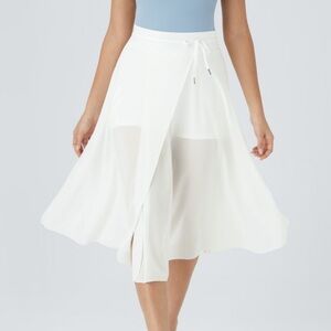 High Waisted Flowy Midi Skirt